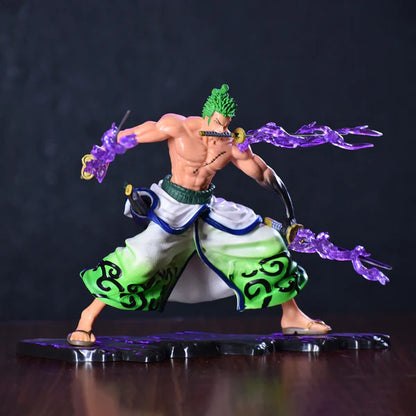 RORONOA ZORO ACTION FIGURE WITH 3 SWORDS AND BASE (18 CM HEIGHT) - ONE PIECE