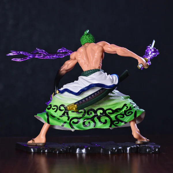 RORONOA ZORO ACTION FIGURE WITH 3 SWORDS AND BASE (18 CM HEIGHT) - ONE PIECE