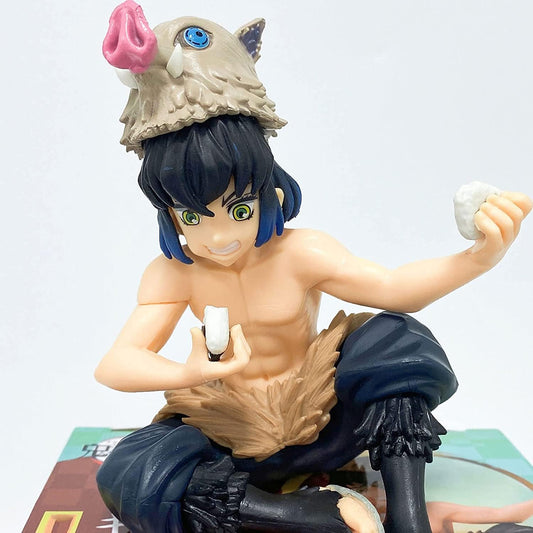 Inosuke Sitting Eating Rice Balls Perching Height- 10cm