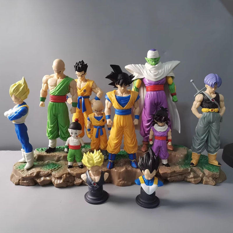 Dragon Ball Z Infinite Z Warrior Set | 9pcs Goku, Vegeta, Gohan, Piccolo, Trunks Figures | PVC | 13-32 CM