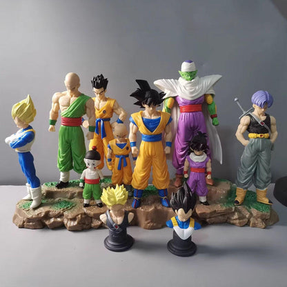 Dragon Ball Z Infinite Z Warrior Set | 9pcs Goku, Vegeta, Gohan, Piccolo, Trunks Figures | PVC | 13-32 CM