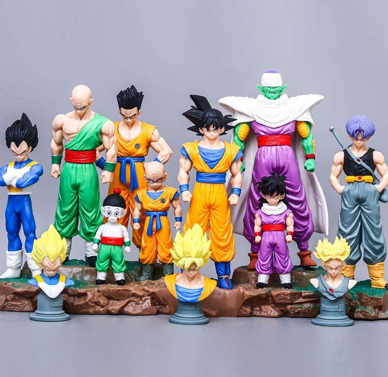 Dragon Ball Z Infinite Z Warrior Set | 9pcs Goku, Vegeta, Gohan, Piccolo, Trunks Figures | PVC | 13-32 CM