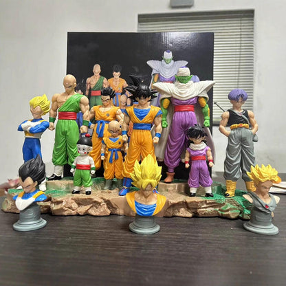 Dragon Ball Z Infinite Z Warrior Set | 9pcs Goku, Vegeta, Gohan, Piccolo, Trunks Figures | PVC | 13-32 CM