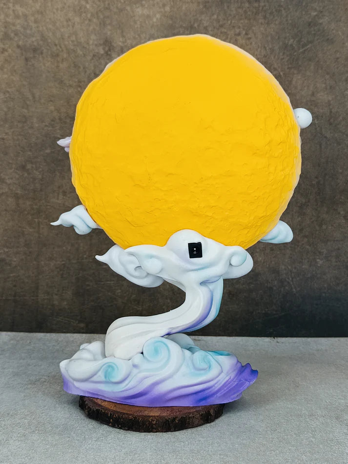 One PIece Gear 5 Luffy Sun God Nika Flying under MOON with light Action Figure PVC Multicolour | 28 CMS |